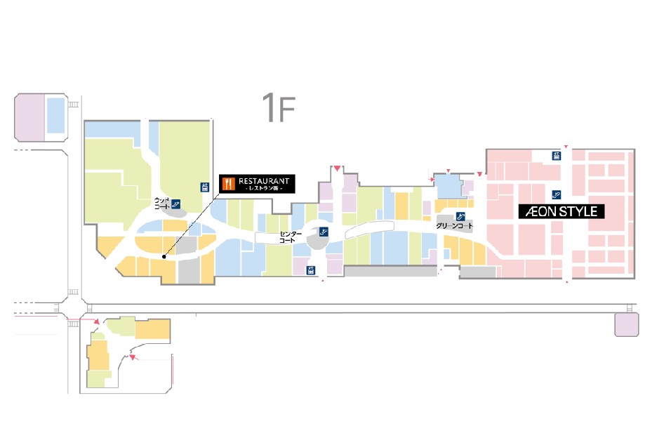 イオンモール天童】1043区画 レストラン街の中心にある区画 | AEONMALL
